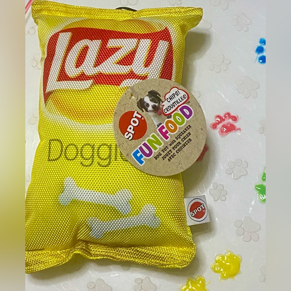 ❤️SOLD OUT❤️🐾Spot Fun Food Lazy Doggie Chips Plush Dog Toy [Dog, Toys 🐾 - Picture 1 of 10